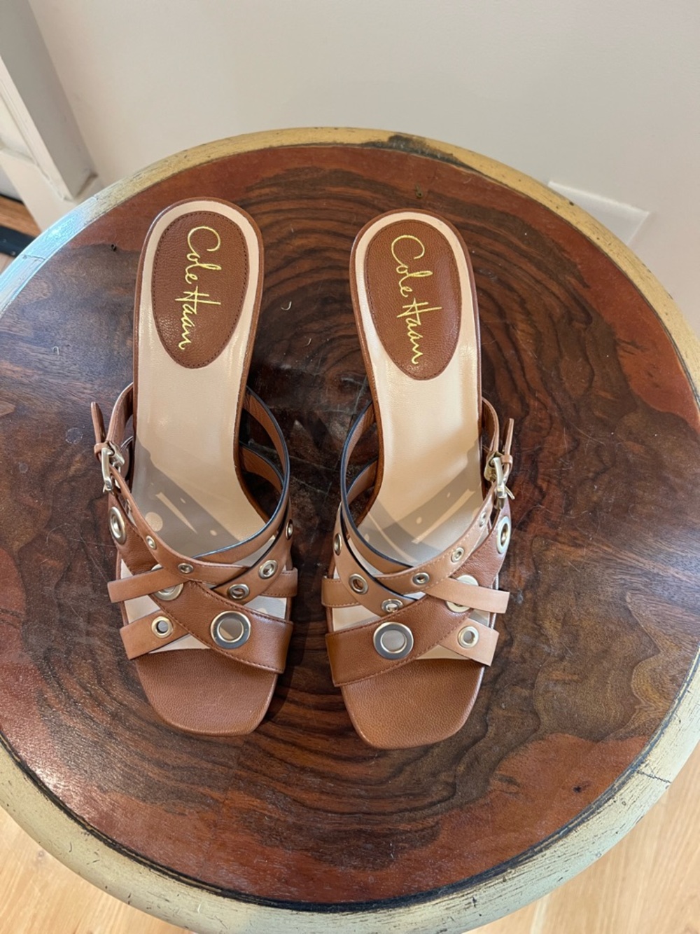 Cole Haan Air Whitney Slide Tan Wedge